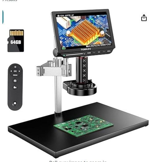 【🔥4K & Autofocus & High performance🔥】Tomlov กล้องจุลทรรศน์อัตโนมัติ 4K TM4K-AF Max 10.1 "กล้องจุลทรร