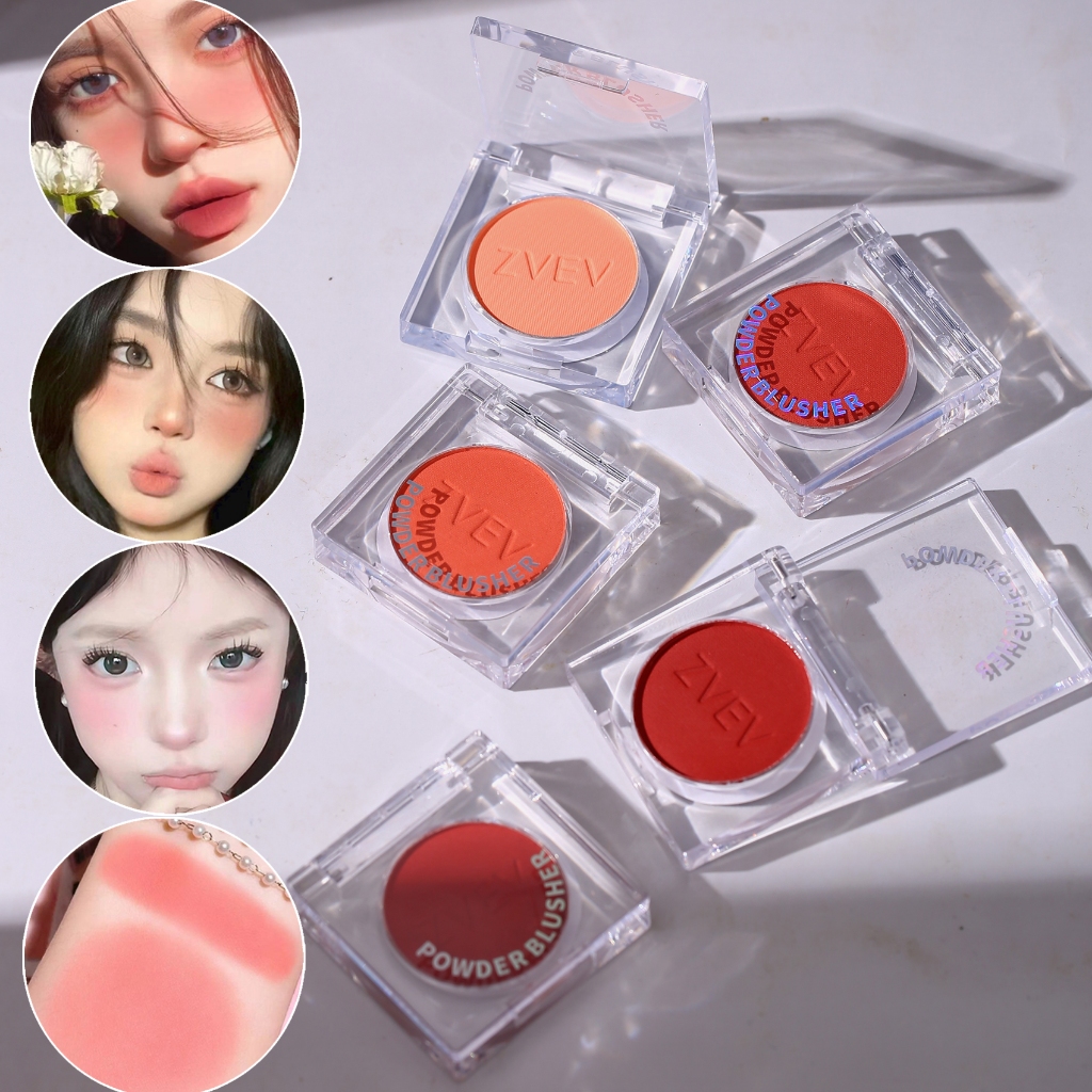 Monochrome powder blusher ไวท์เทนนิ่ง matte เครื่องสําอาง vitality สาว นู้ด แต่งหน้า ธรรมชาติ halo monochrome powder blusher แผ่น