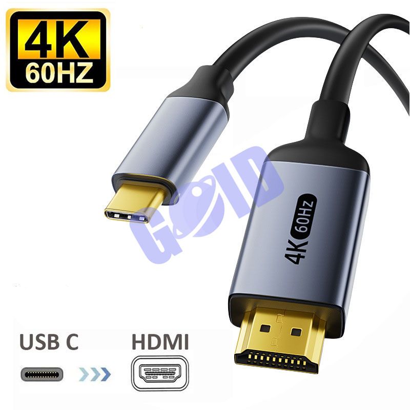 4k 60Hz สาย USB C ถึง HDMI 3/2/1M อะแดปเตอร์ Type C สายแปลง HDTV สําหรับ 16 15 Series TV Converter Pad Samsung แล็ปท็อป