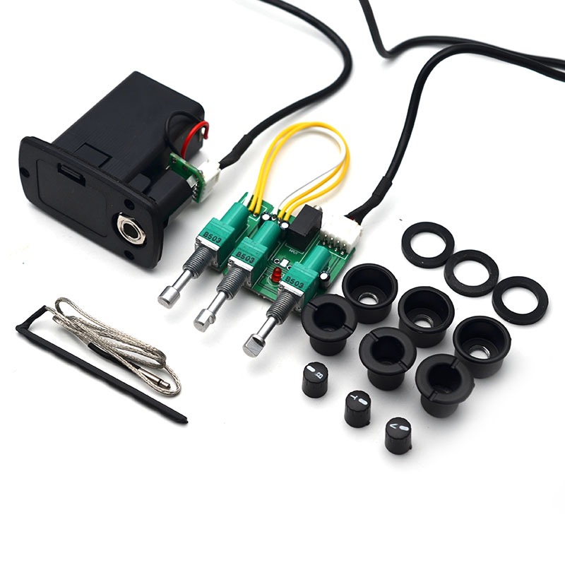 2/3 Band Acoustic กีตาร์คลาสสิก Equalizer กีตาร์ EQ Preamp กระชับ Bass Tone Volume ปรับ Violao Pickup