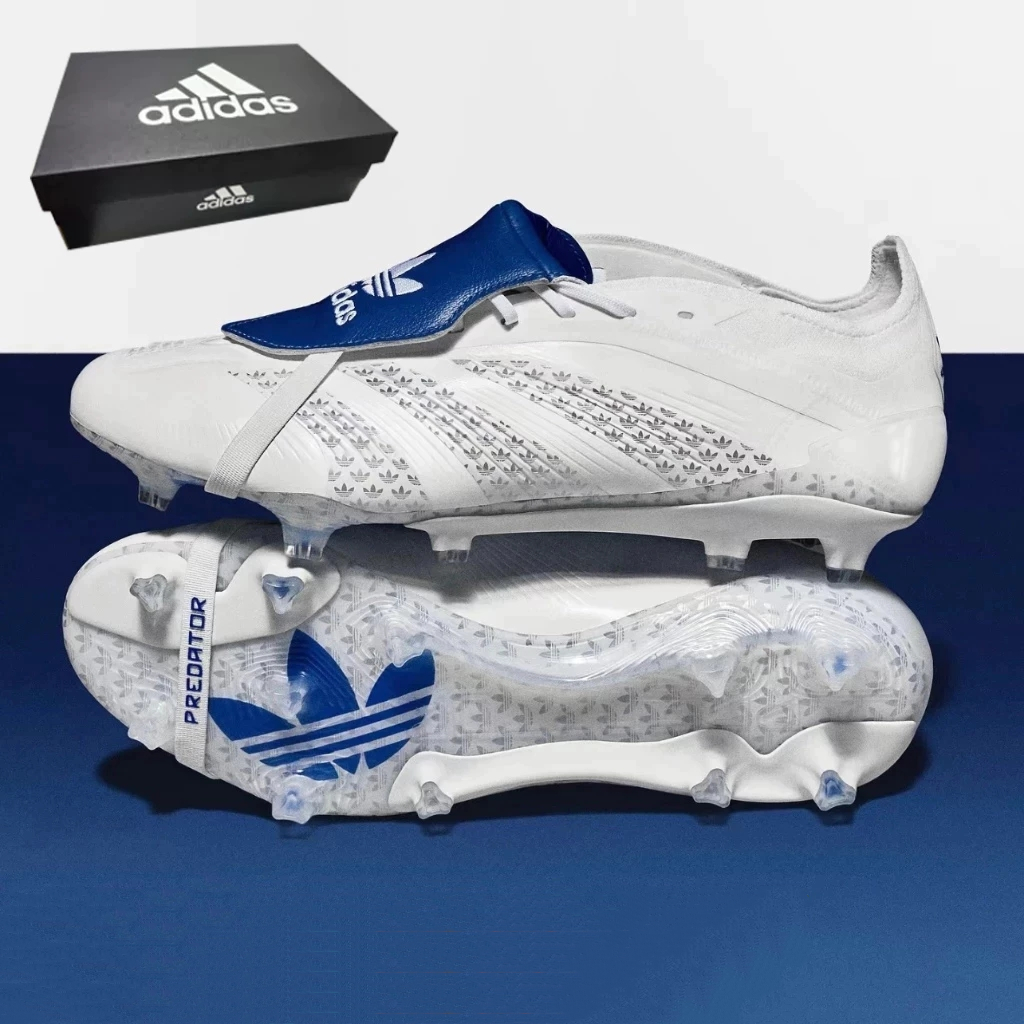 Predator x Beckham x Clover 2024 limited edition เพียง 3000 คู่ FG 39-45 รองเท้าฟุตบอลถักกลางแจ้ง Anti-slip และทนต่อการสึกหรอเล็บฟุตบอล match รองเท้า