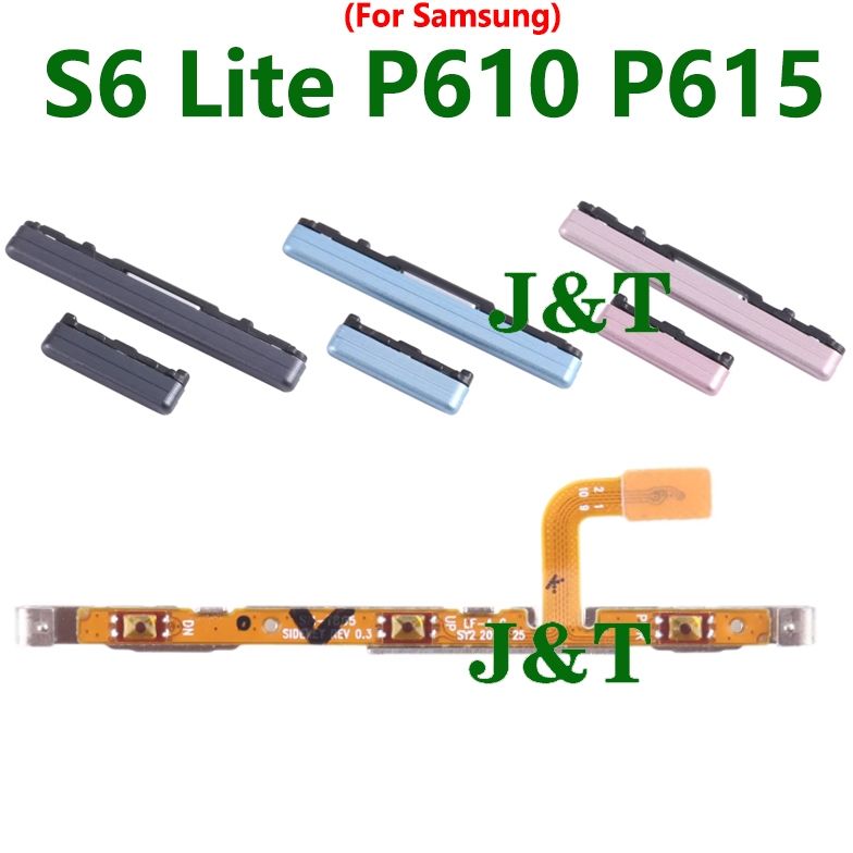 เปิดปุ่มปรับระดับเสียง Flex สําหรับ Samsung Tab S6 Lite P610 P615 โทรศัพท์ด้านข้าง Key up down ปุ่ม Flex Cable