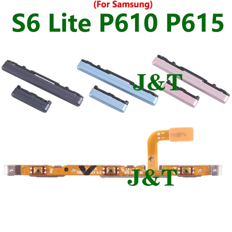 เปิดปุ่มปรับระดับเสียง Flex สําหรับ Samsung Tab S6 Lite P610 P615 โทรศัพท์ด้านข้าง Key up down ปุ่ม Flex Cable