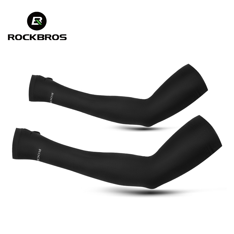 【TH Delivery】ROCKBROS ปลอกแขนกันแดด ผ้าเย็น กัน UV ระบายอากาศดี ยืดหยุ่น นุ่มสบาย เหมาะสำหรับขขี่มอเตอร์ไซค์ปั่นจักรยาน วิ่ง และกีฬากลางแจ้ง
