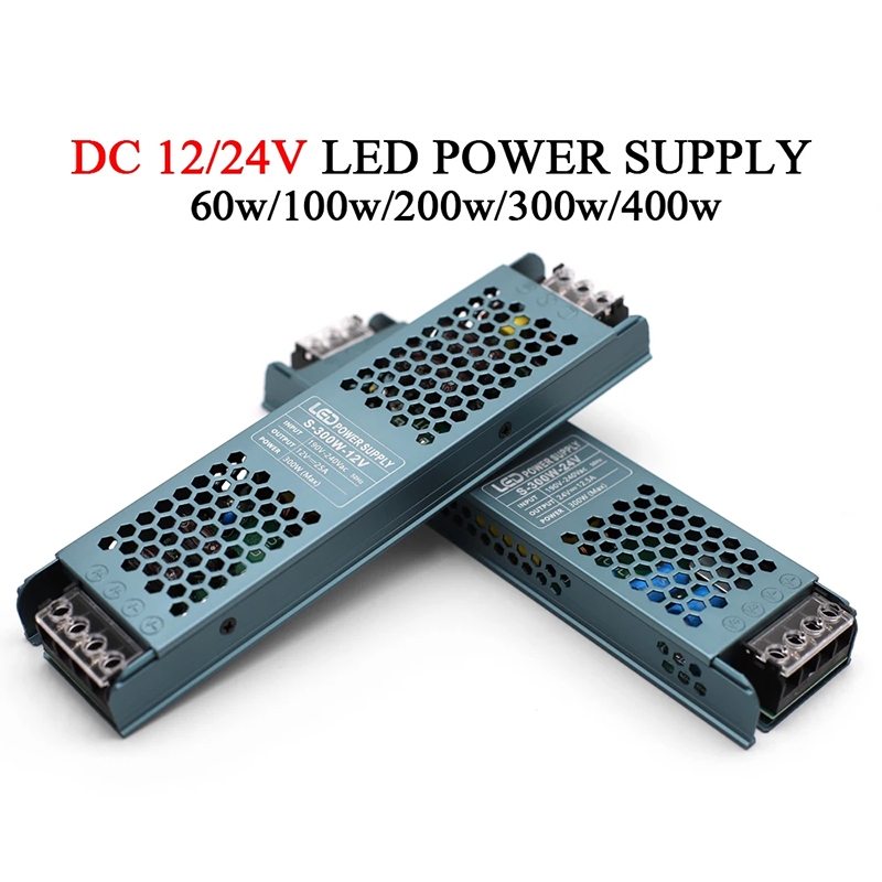 Mute LED Driver 12V/24V 60W 100W 200W 300W 400V AC190-240V Power Adapter