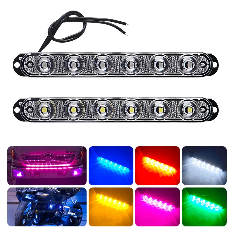 1 PC ความสว่างสูง 6 ชิปรถ LED Strobe Light ไฟฉุกเฉินไฟเตือนกระพริบสําหรับ SUV รถบรรทุก Trailer 12-24V Light Bar