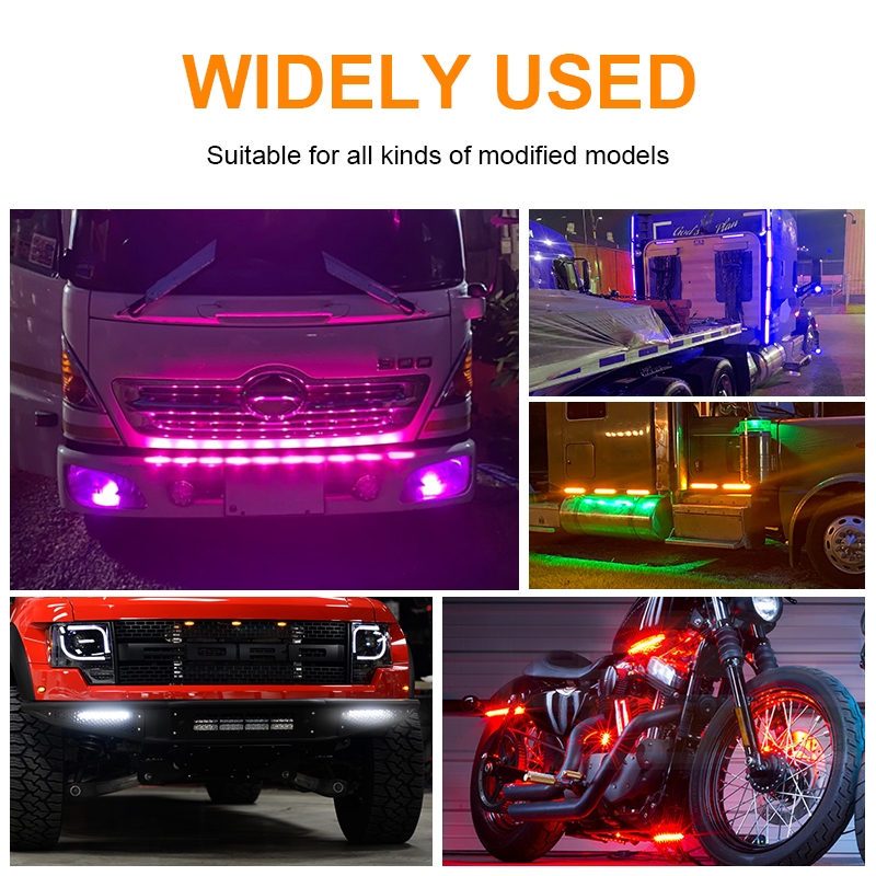 1 PC ความสว่างสูง 6 ชิปรถ LED Strobe Light ไฟฉุกเฉินไฟเตือนกระพริบสําหรับ SUV รถบรรทุก Trailer 12-24V Light Bar - รูปที่ 5