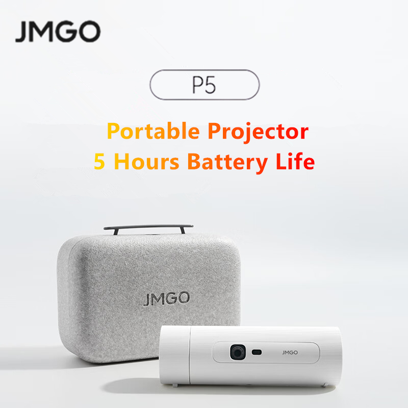 Jmgo PicoFlix P5 โปรเจคเตอร์พกพาไร้สาย | แบตเตอรี่ในตัว 5 ชั่วโมงเวลาวิ่ง