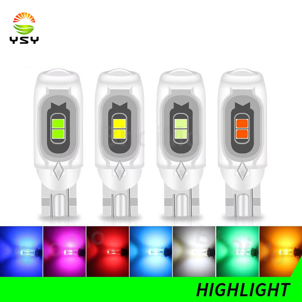 1x T10 W5W เลนส์ Led แฟลช Strobe หลอดไฟ 194 WY5W กระพริบภายในที่จอดรถป้ายทะเบียนอ่านสัญญาณโคมไฟ 12V ไฟท้ายรถ
