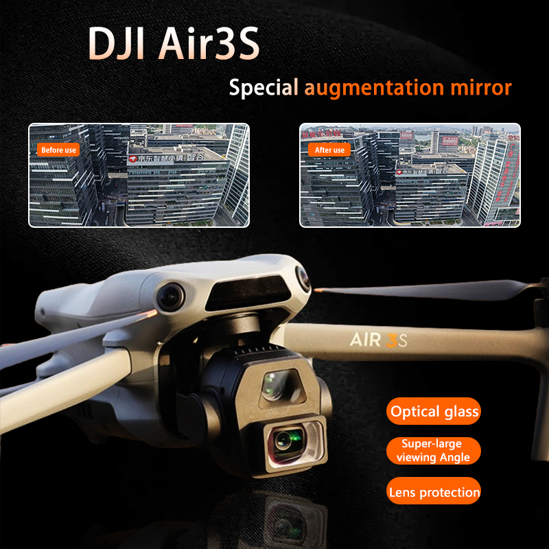 ตัวกรองมุมกว้างสําหรับ DJI Air 3s เพิ่มเติมของฉาก Gimbal Handle กล้องมุมกว้างเลนส์สําหรับ DJI Mavic Air 3s เลนส์ Accesories