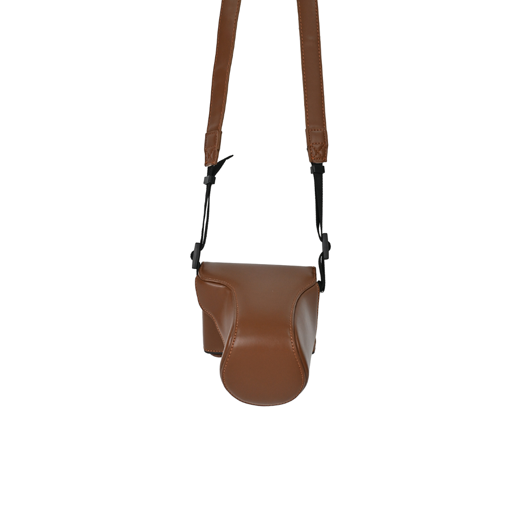 Canon EOS M10 กระเป๋ากล้องหนัง Pu สําหรับ Canon EOS M10 พร้อมเลนส์ 15-45 มม.