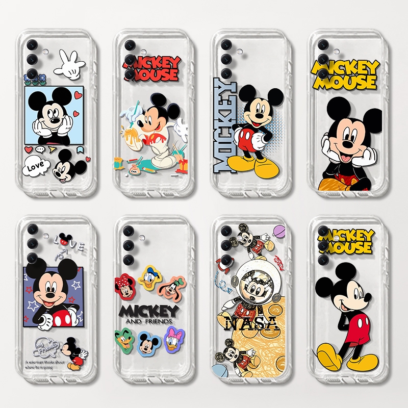 SAMSUNG สําหรับsamsung A30S A35 A42 A50 A50S A51 A52 A52S A53 A54 A55 A71 M42 4G 5G Mickeyเมาส์ที่เรียบง่ายซิลิโคนใสนุ่มกรณี