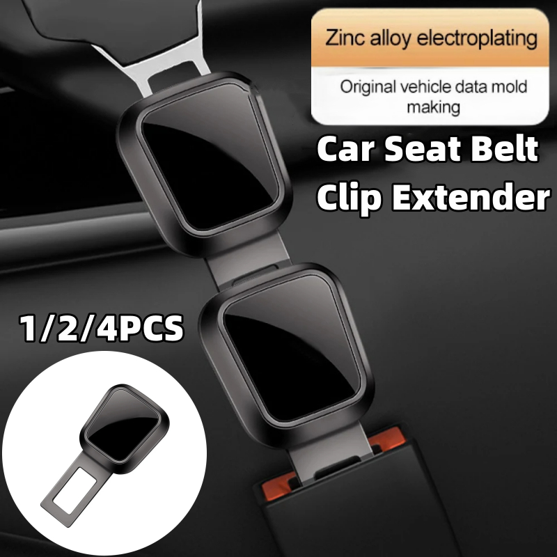 2/4pcs รถเข็มขัดนิรภัยคลิป Extender ความปลอดภัย Seatbelt ล็อคหัวเข็มขัดปลั๊กหนาใส่ Socket Extender ความปลอดภัยหัวเข็มขัดสําหรับ Tesla Porsche