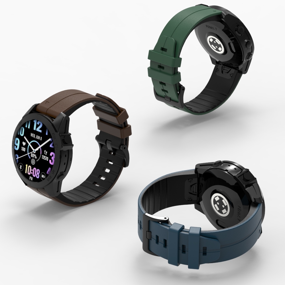 26 มม.22 มม.20 มม.หนังนุ่มสําหรับ Garmin Fenix 8 51mm 47mm 43mm / 7X pro / 7S / 6 / 5X plus / 5S plus / Fenix3 hr / Forerunner 935 945 955 955 955 965 970 - รูปที่ 2