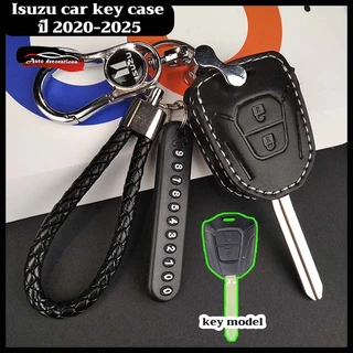 เคสกุญแจรถ Isuzu เหมาะสําหรับฝาครอบกุญแจ Isuzu Dmax/mux Isuzu D-Max พวงกุญแจฝาครอบหนังวัว