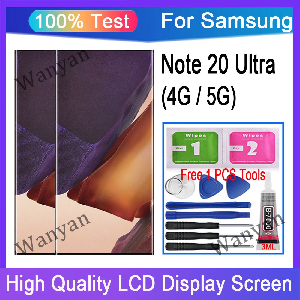หน้าจอ LCD Samsung Galaxy Note 20 Ultra 4G 5G จอแสดงผล LCD Touch พร้อมการเปลี่ยนเฟรม