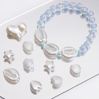 เปลือกหอยเชลล์ลูกปัดสร้อยข้อมือลูกปัดหัวใจดาวห้าแฉกลูกปัดพลา…