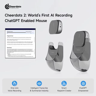 Cheerdots 2 ทัชแพดไร้สาย All-in-one Pocket AirMouse AI การบันทึก ChanGPT เมาส์ Enabled Presenter รีโมทสมาร์ทโฟน