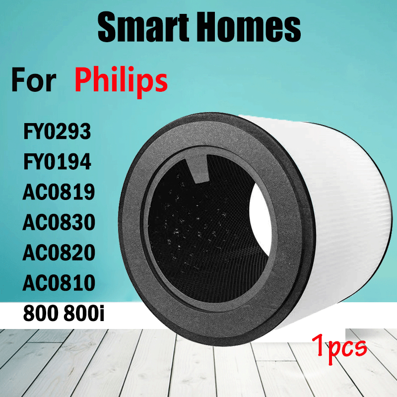 เปลี่ยน H13 Pure HEPA Filter สําหรับ Philips FY0293 FY0194 AC0819 AC0830 AC0820 AC0810 800i Series เ