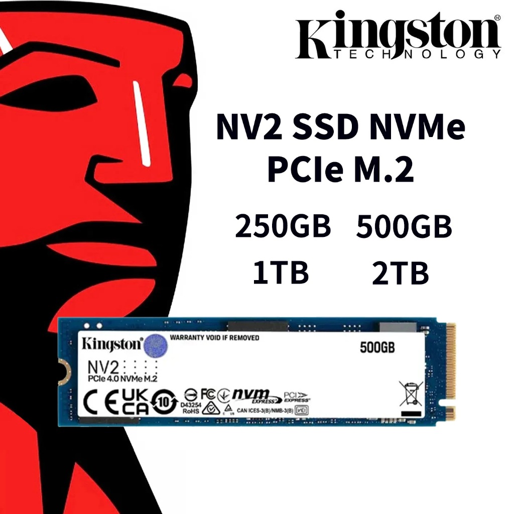 Kingston NV2 M.2 Nvme SSD 2TB PcIe 2280 Solid State Hard Drive สําหรับแล็ปท็อปเดสก์ท็อปพีซี