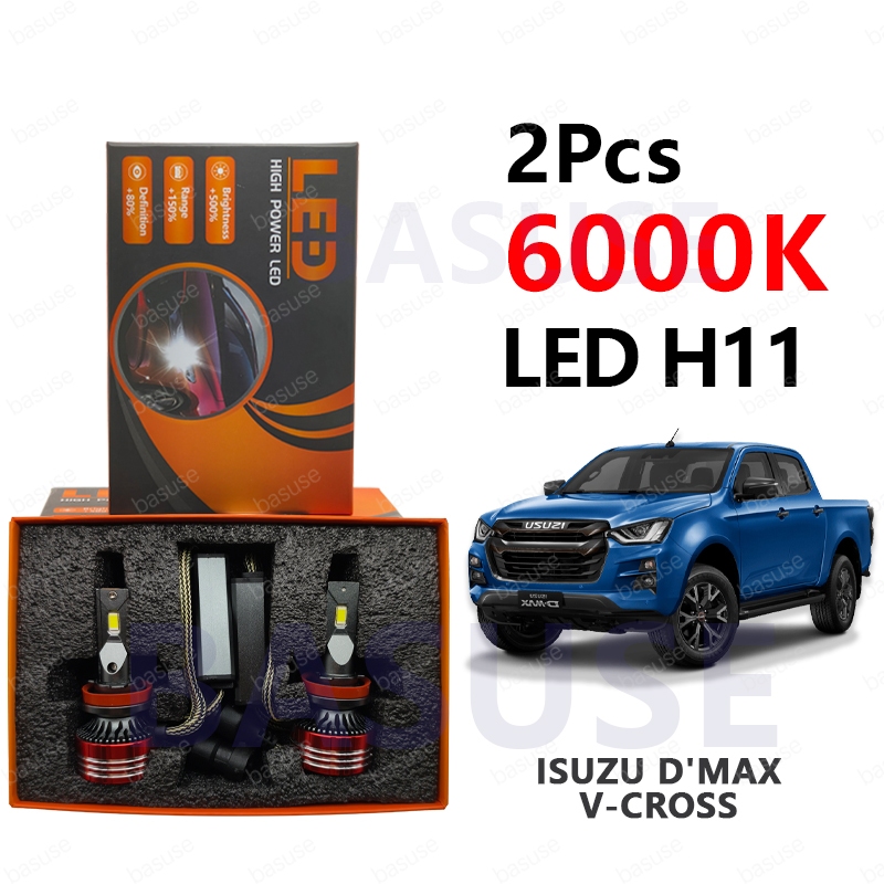 Isuzu Dmax V-Cross H11 ไฟหน้ารถ LED หลอดไฟหน้า LED 2 ชิ้น 6000K Xpower Recomark