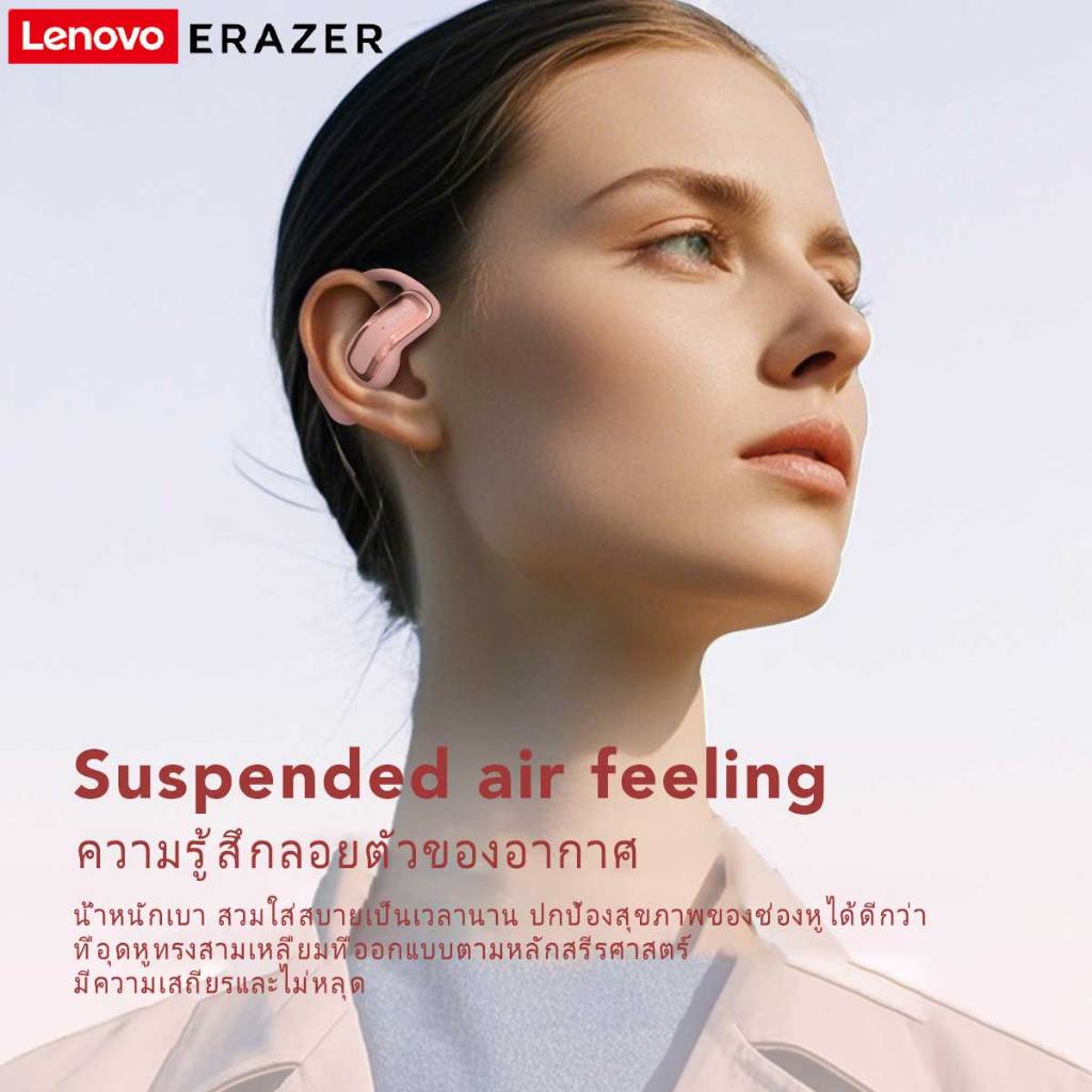 Lenovo ERAZER XP3 Al หูฟังอัจฉริยะ Real-Time หูฟังบลูทูธ หูฟัง ชุดหูฟังบลูทูธ 5.4 พร้อม LED หน้าจอสัมผัส หูฟังธุรกิจ พร้อมไมโครโฟนกันน้ำ IPX5 HD สเตอริโอ