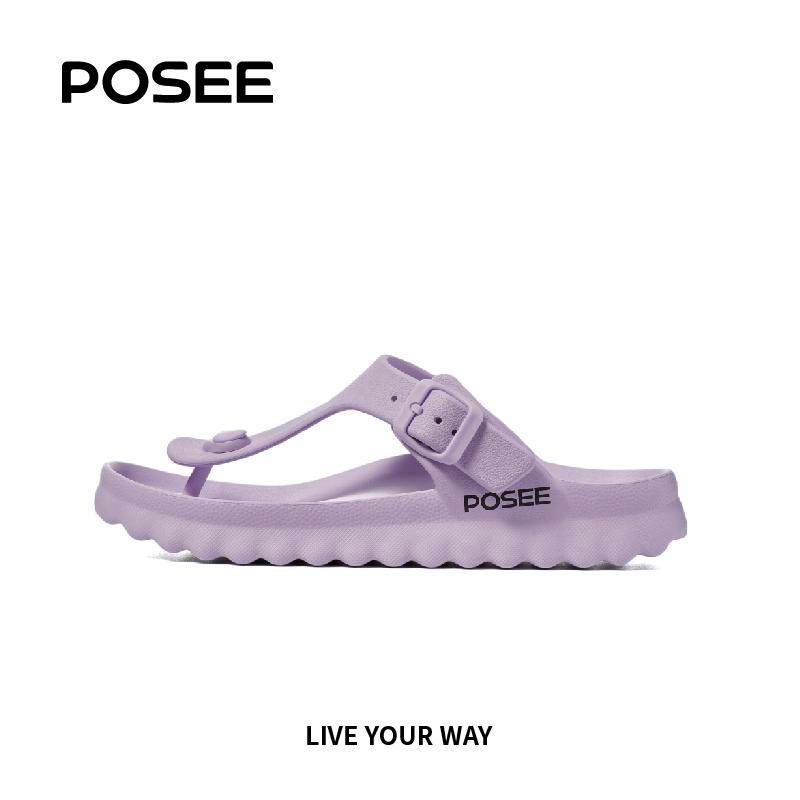 【New Arrival】POSEE Mango Lady Flip Flopsการออกแบบที่ได้รับแรงบันดาลใจจากเบอร์เคนสต็อกแบบคลาสสิก สายรัดปรับได้ P3249703