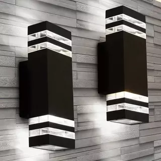 รับประกัน30ปี โคมติดผนัง ประดับกลางแจ้ง IP67 กันน้ำได้ LED กลางแจ้ง ไฟสวน ไฟทางเดิน ไฟกิ่ง E27 3สี โคมติดผนังแบบเรียบง่ายในครัวเรือน
