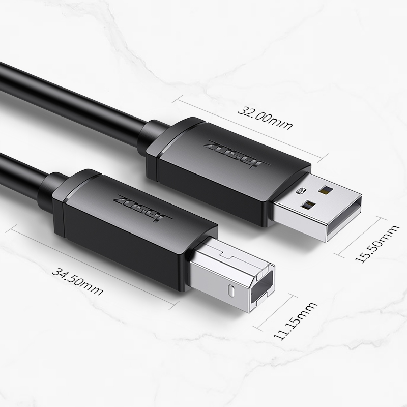 Jasoz USB 2.0 Printer Cable Stable High Quality USB Printer Scanner Cable for Hp Canon Epson printer