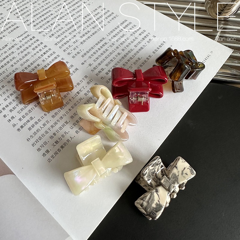 โบว์ขนาดเล็ก Acetate น่ารักกรงเล็บผมอารมณ์อเนกประสงค์ปูผมคลิป Beatiful Clamps สําหรับผู้หญิงแฟชั่นอุปกรณ์เสริม ราคา ถูกที่สุด ดีลบีเคเค แกลเลอรีภาพที่ 4
