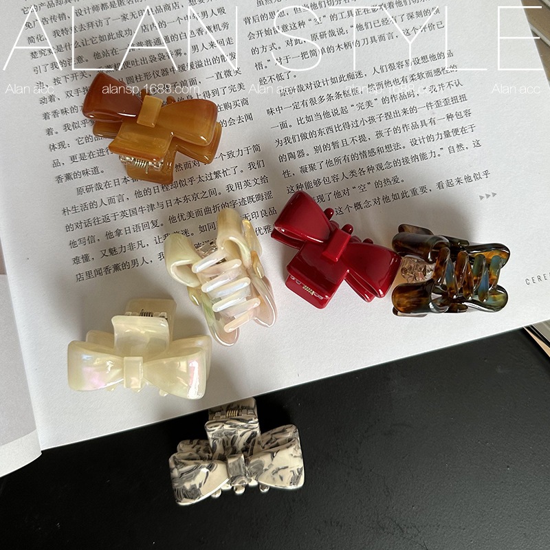 โบว์ขนาดเล็ก Acetate น่ารักกรงเล็บผมอารมณ์อเนกประสงค์ปูผมคลิป Beatiful Clamps สําหรับผู้หญิงแฟชั่นอุปกรณ์เสริม ราคา ถูกที่สุด ดีลบีเคเค แกลเลอรีภาพที่ 5