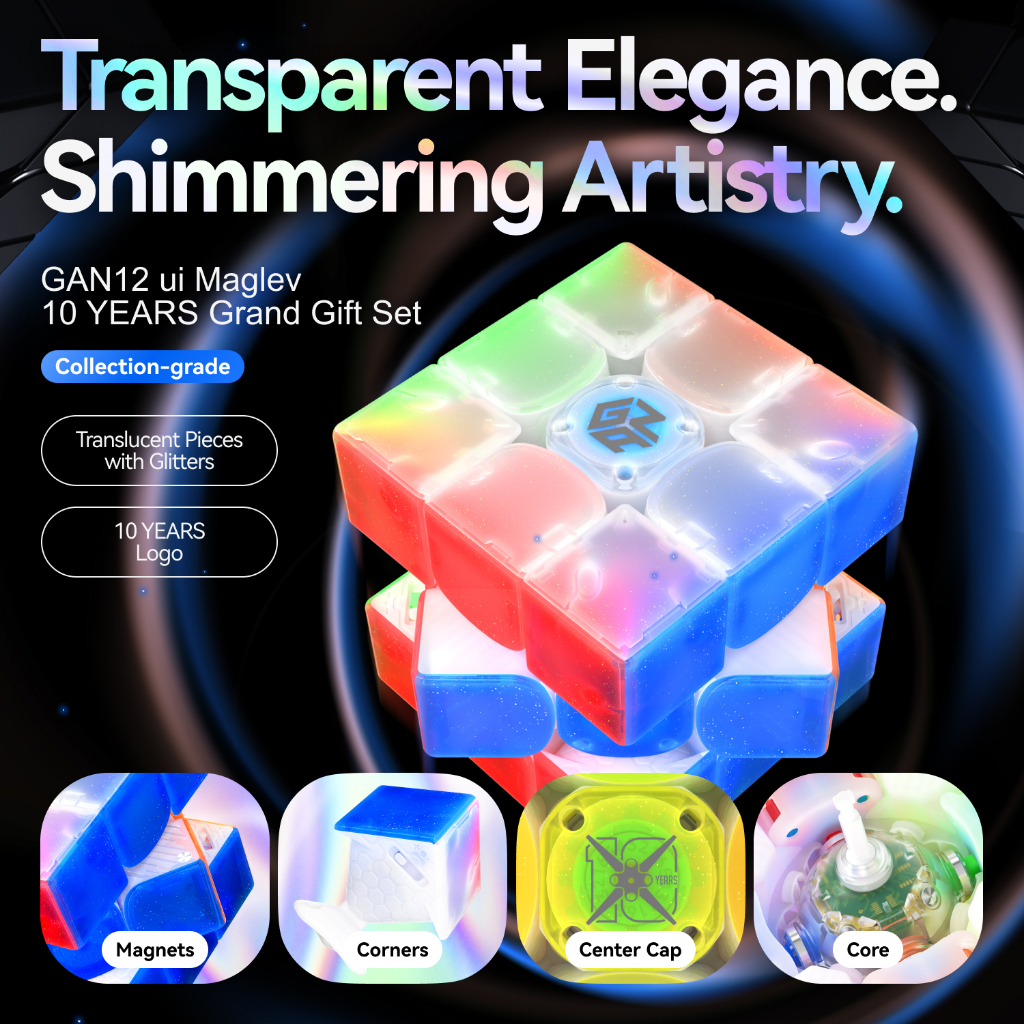 Gan 12 Maglev ui 2024 Flagship Smart Cube Smooth สําหรับการแข่งขัน Oline Battle