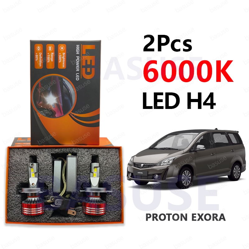 Proton Exora H4 ไฟหน้ารถ LED ไฟหน้าหลอดไฟ LED 2 ชิ้น 6000 พัน xpower Recomark