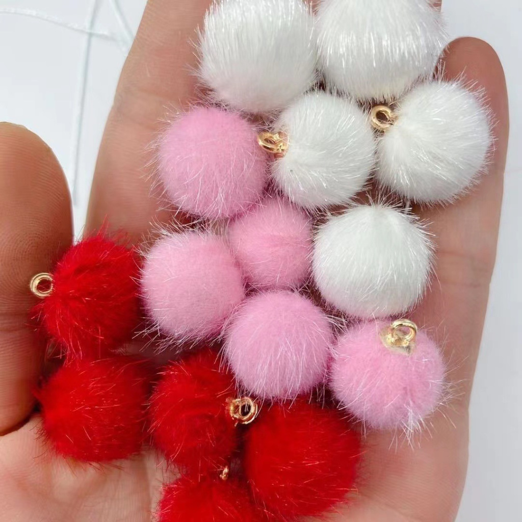 10 ชิ้น 15 ซม.ตุ๊กตา Ball Pompom จี้สําหรับ DIY จี้เครื่องประดับอุปกรณ์