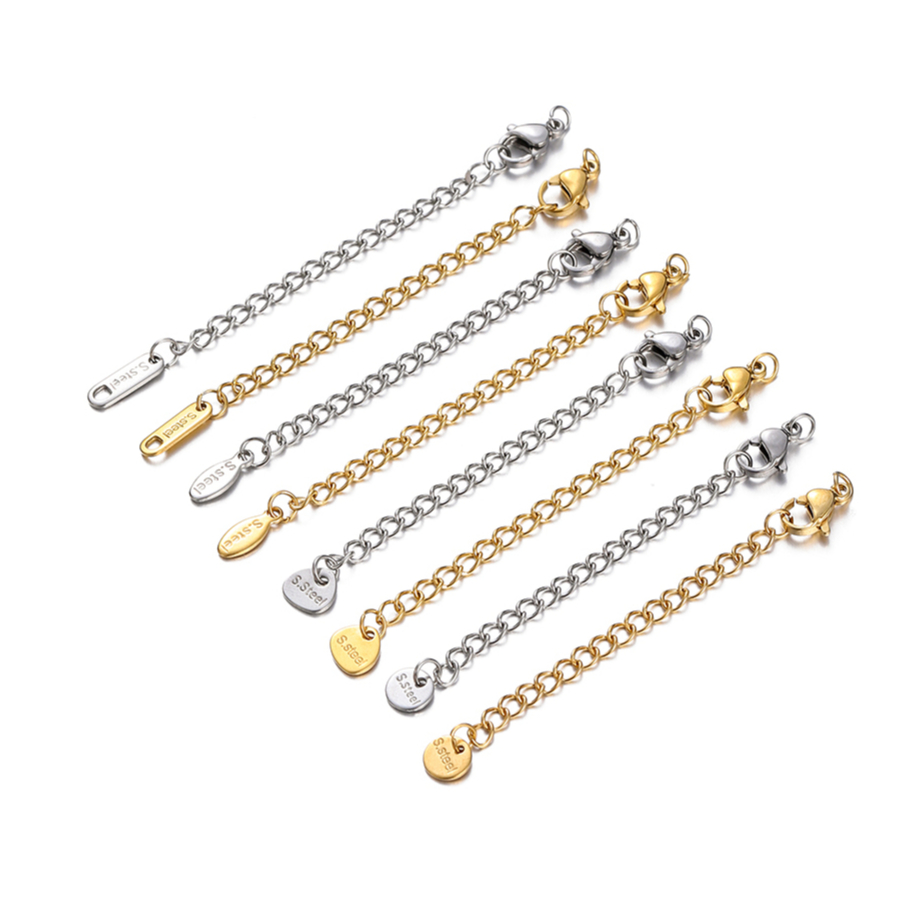 St. kunkka 2 ชิ้น/ถุงสแตนเลสหางโซ่ Non-Allergic สแตนเลส Claw Hook Extension Chain สําหรับ DIY สร้อยคอสร้อยข้อมือสร้อยข้อมือของขวัญวันเกิด