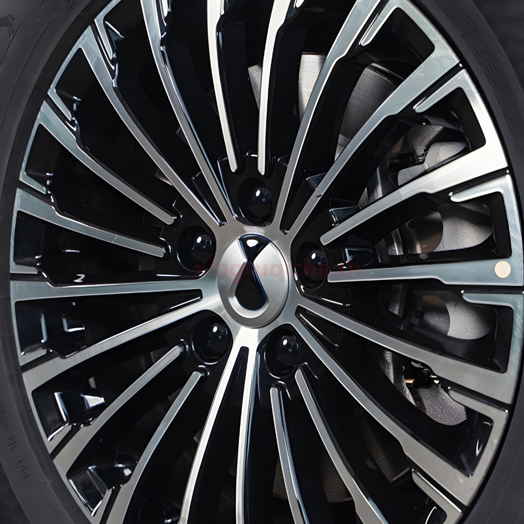 เหมาะสำหรับ 2024-2025 Byd Denza d9 โลโก้รถ สติ๊กเกอร์ตกแต่ง โลโก้พวงมาลัย ดัดแปลงล้อ สีดำ โลโก้รถอุปกรณ์เสริม