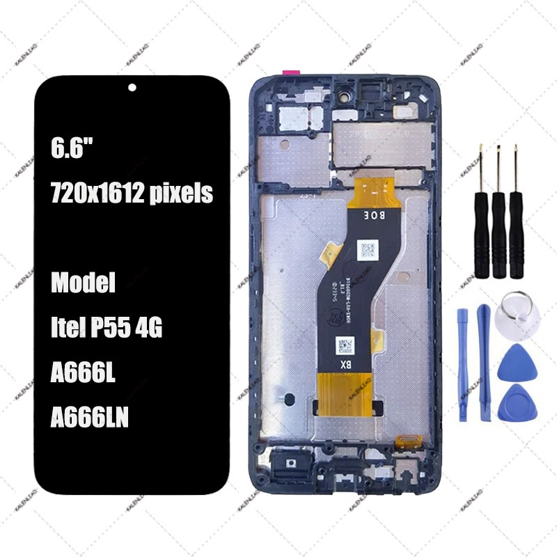 สําหรับ Itel P55 + P663L P55 A666L P55 5G P661L P55T P665L จอแสดงผล LCD Touch Screen Digitizer Assem