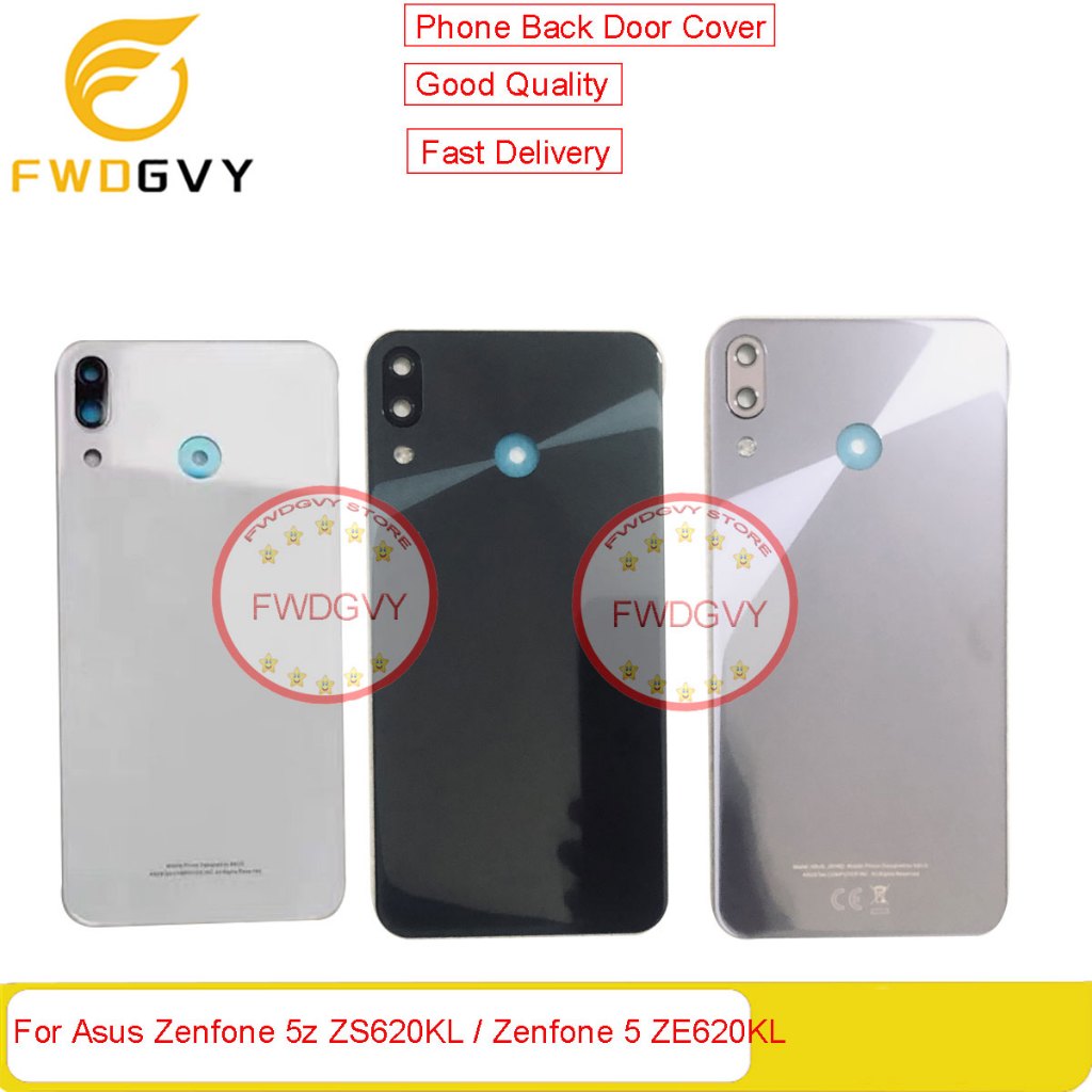 สําหรับ Asus Zenfone 5z ZS620KL/Fone 5 ZE620KL กระจกฝาหลังประตู Full ชุดอะไหล่ซ่อมเปลี่ยน