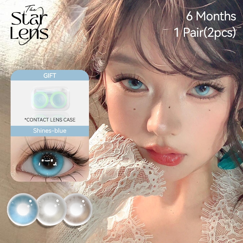 Starlens คอนแทคเลนส์สีฟ้า DIA14.2mm, บิ๊กอาย คอนแทคเลนส์,contact lens cosplay Blue/gray contact lens，คอนแทคเลนส์ครึ่งปี