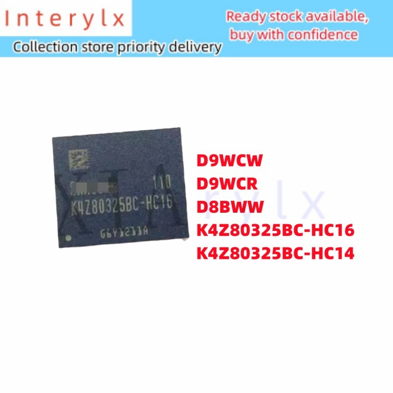 1 ชิ้น/ล็อต DDR6 1G หน่วยความจํา K4Z80325BC-HC14 HC16 MT61K256M32JE-14: D9WCW D8BW D9WCR ชิป BGA ชิป