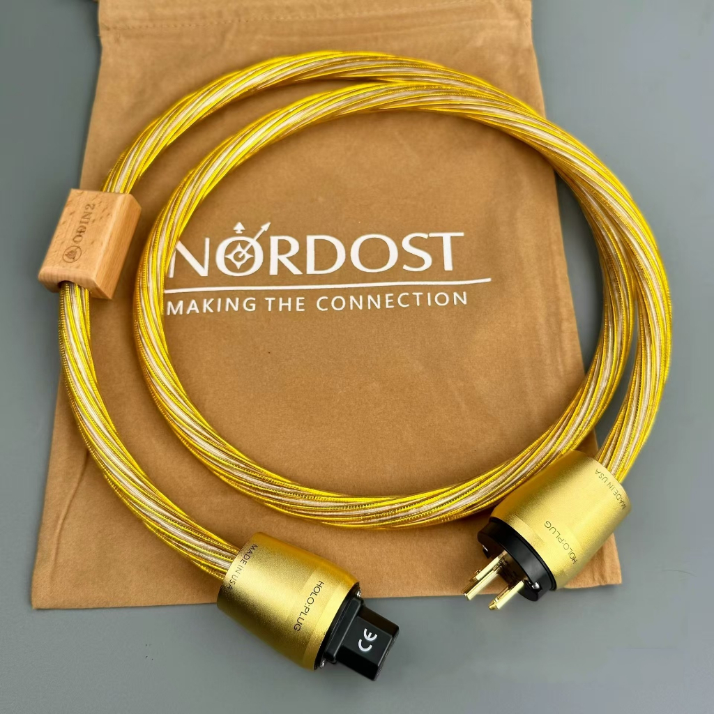 สไตล์ใหม่เพลงริบบิ้น NORDOST ทอง ODIN มาตรฐานอเมริกันเงินสเตอร์ลิง HIFI สายไฟเครื่องขยายเสียงอเมริกันมาตรฐาน Flagship สายไฟ