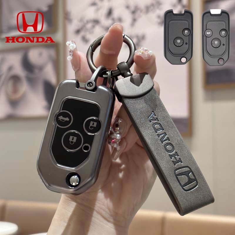 Honda พับรถ Remote Key สําหรับ Honda Jzaa/City/Brio/Civic/CRV/Accord ฝาครอบพวงกุญแจ