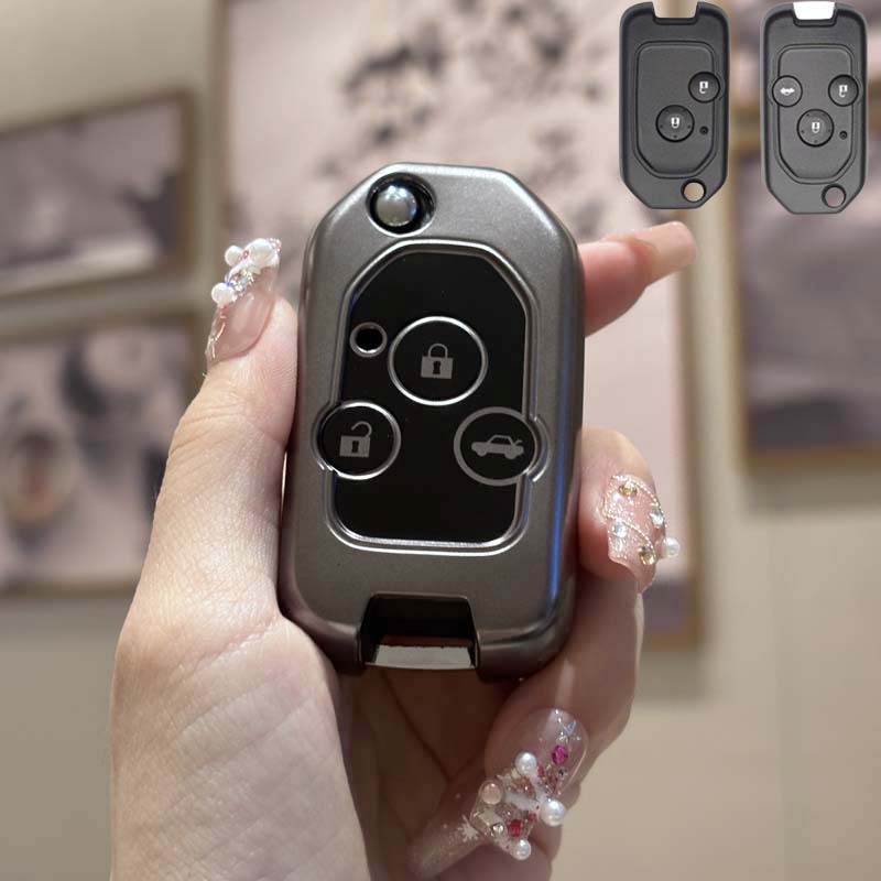 Honda พับรถ Remote Key สําหรับ Honda Jzaa/City/Brio/Civic/CRV/Accord ฝาครอบพวงกุญแจ