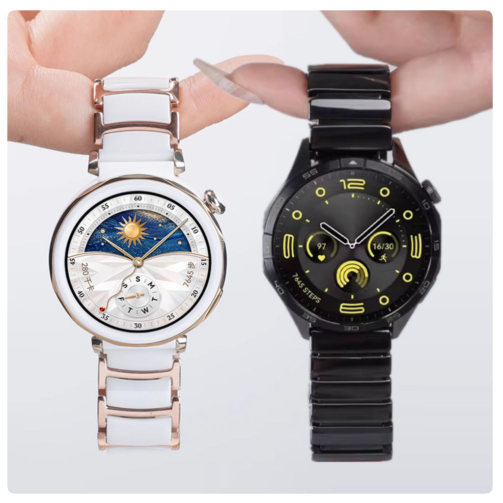 Luxurious Ceramic 18mm 20mm 22mm Strap For Huawei watch gt 6 สาย Huawei gt6 Strap สาย Huawei watch G