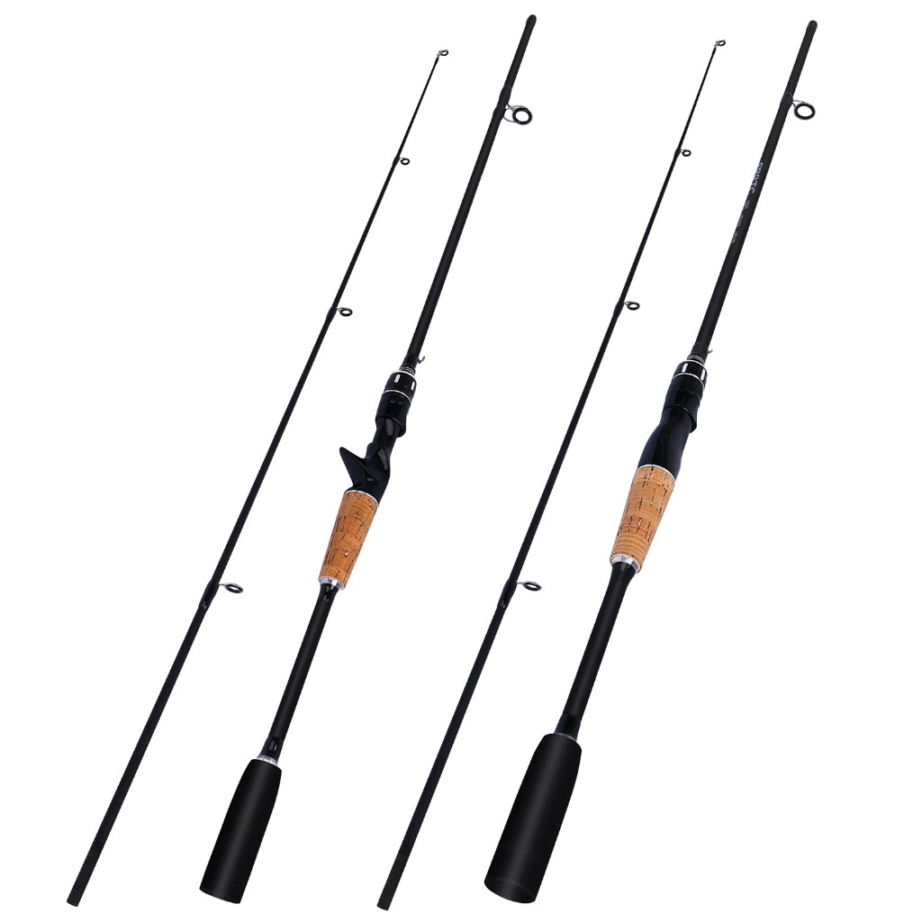 Frrtc เบ็ดตกปลาคาร์บอนไฟเบอร์ 1.65 ม. 1.8 ม. M Power Ultra Light Casting Spinning Baitcasting Fishing Rod