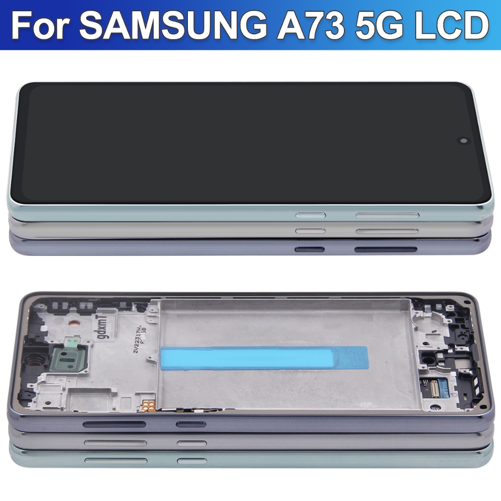 AMOLED Samsung Galaxy A73 5G LCD SM-A736B SM-A736B/DS จอแสดงผลหน้าจอสัมผัสพร้อมกรอบเปลี่ยน - รูปที่ 2