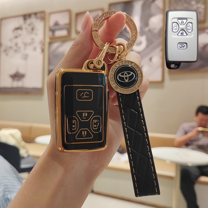 Toyota 5 ปุ่มรถ Remote Key Case เหมาะสําหรับ Toyota Alphard/Vellfire Key Cover อุปกรณ์เสริมพวงกุญแจ - รูปที่ 2