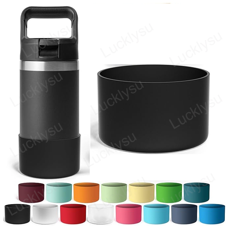 ซิลิโคนบูตสําหรับ YETI Rambler Jr 12oz และ 18oz เด็กขวดแขน, Anti-Slip Boot Protector สําหรับด้านล่าง