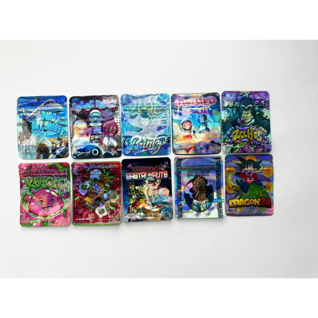 ถุงขนม 100 ชิ้น ถุงบรรจุภัณฑ์ฟัดจ์เปรี้ยว ziplock