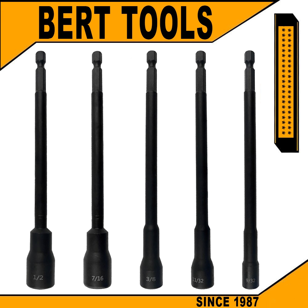 BERT ｜ชุดซ็อกเก็ตไขควงแม่เหล็กหกเหลี่ยม 1/4" - ดอกสว่านกระแทกแบบเมตริก